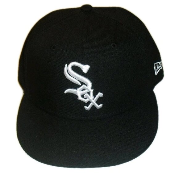 Chicago White Sox Mens New Era 59 Fifty Black Fitted hat cap sz. 7 1/2 New Mlb - Picture 1 of 4